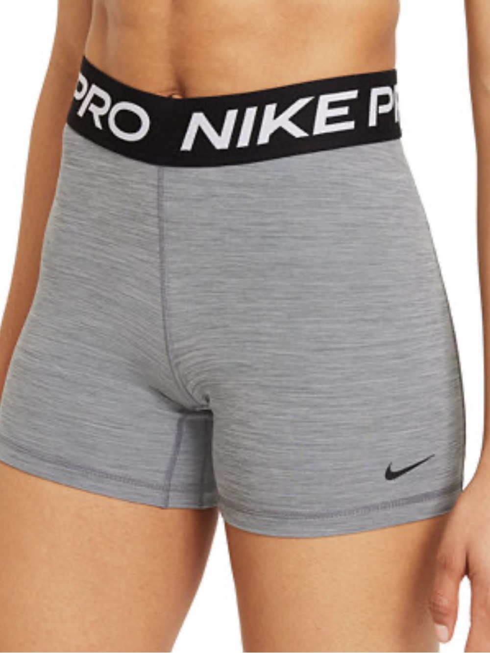 Nike Pro Dri-FIT Gray Compression Shorts Size Large Athletic Training